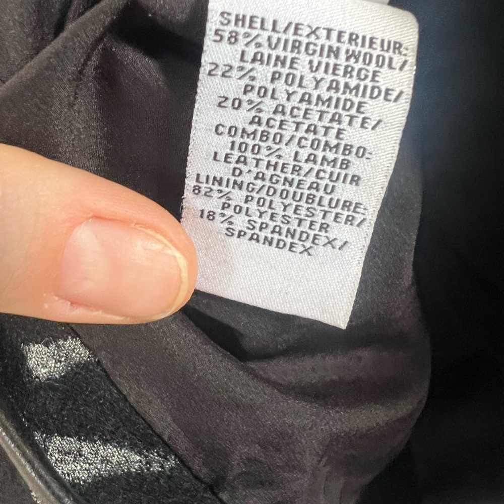 DVF animal print wool and leather moto jacket - Picture 6 of 6